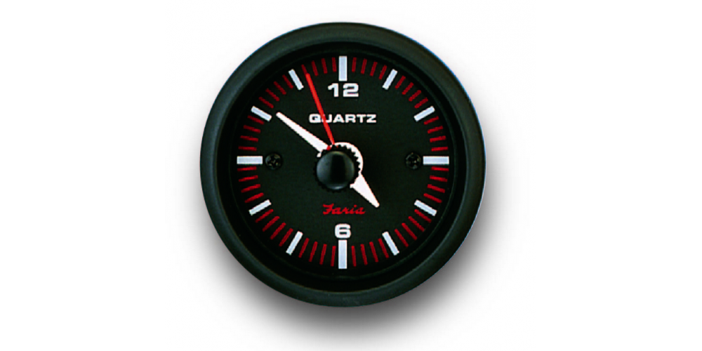Faria Professional Red Analog Quartz Clock - 14652