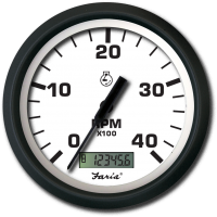 Faria Tachometer with Hourmeter 3000 RPM Euro White - 32931