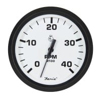 Faria Euro White Tachometer 0-4000 RPM - FAR32942