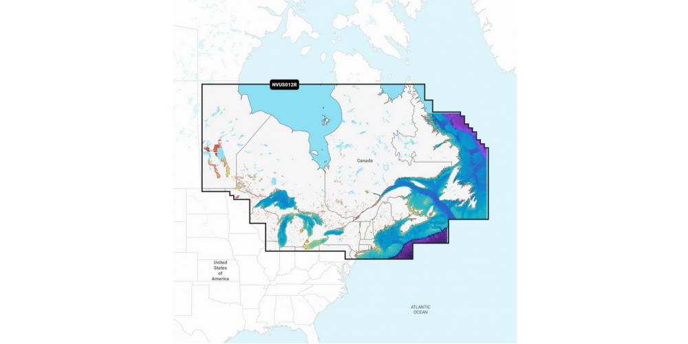 Garmin Canada, East & Great Lakes - Lakes, Rivers and Coastal Marine Charts  Garmin Navionics Vision+ | NVUS012R | microSD/SD and One-year Subscription - 010-C1484-00