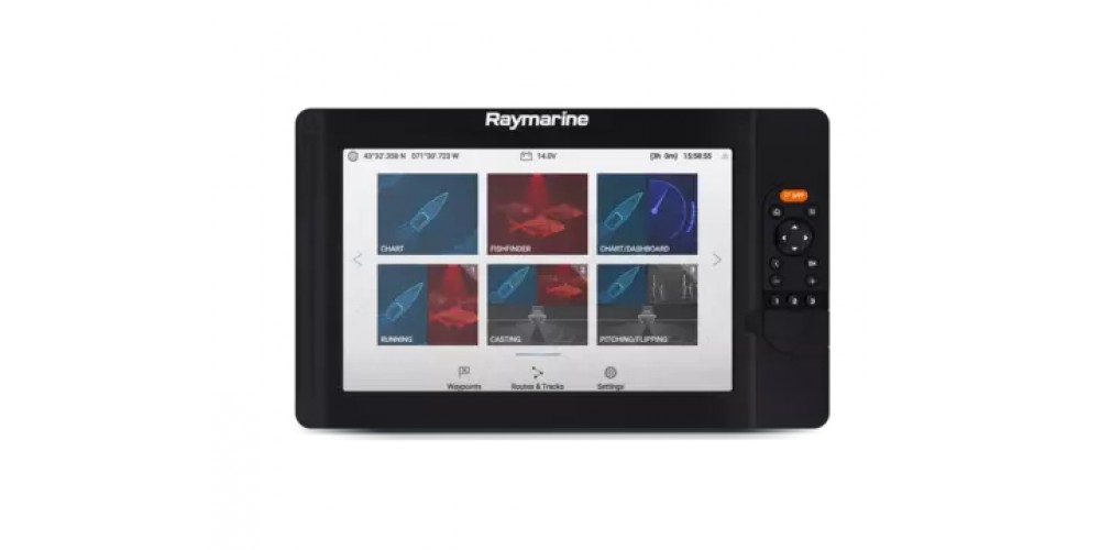 Raymarine ELEMENT 12 HV -12” Chart Plotter with CHIRP Sonar, HyperVision, Wi-Fi, GPS, HV-100 Transducer, Lighthouse Charts North America, Navionics+ US and Canada Chart - E70536-05-102