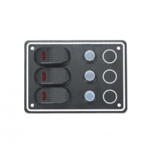 Victory Switch Panel Black, 3X15A Breaker - AA10031