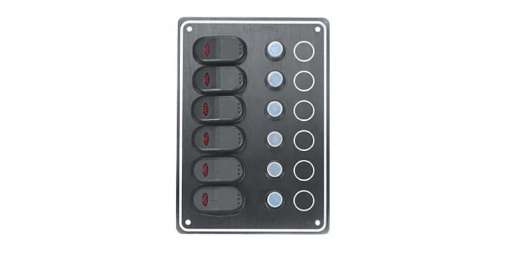 Victory Switch Panel Black, 6X15A Breaker - AA10061