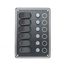 Victory Switch Panel Black, 6X15A Breaker - AA10061