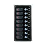 Victory Switch Panel Black, 8X15A Breaker - AA10087