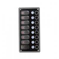 Victory Switch Panel Black, 7X15A Breaker - AA10087USB