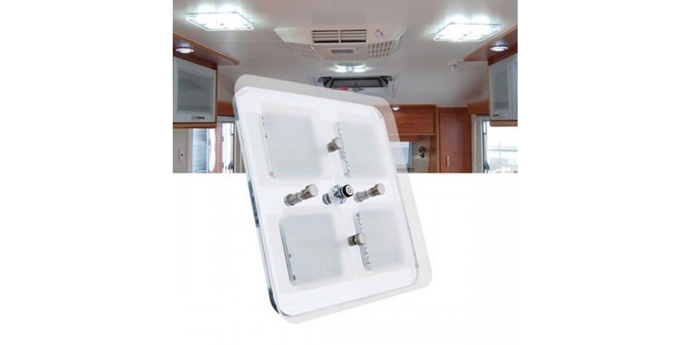 Cruiser LED 180x180 Silver Cabin Dome Light Warm White (No Switch)