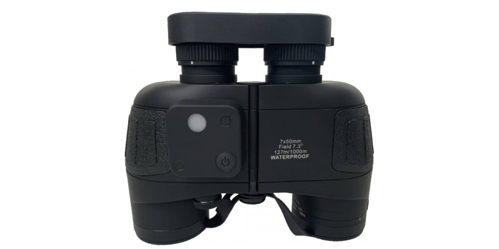 7X50 Waterproof Binocular With Rangefinder And Compass Black