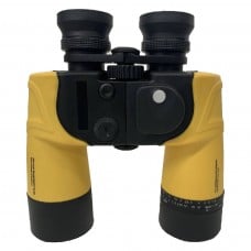 7X50 Waterproof Binocular With Rangefinder And Compass Yellow Black