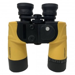 7X50 Waterproof Binocular With Rangefinder And Compass Yellow Black