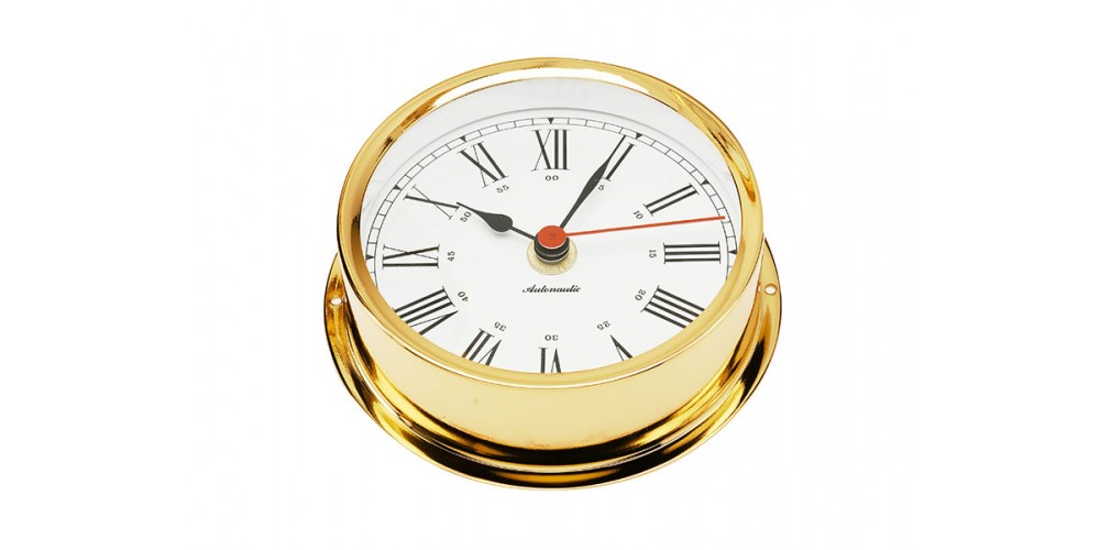 Golden Nautical Quartz Clock 120mm-R120D