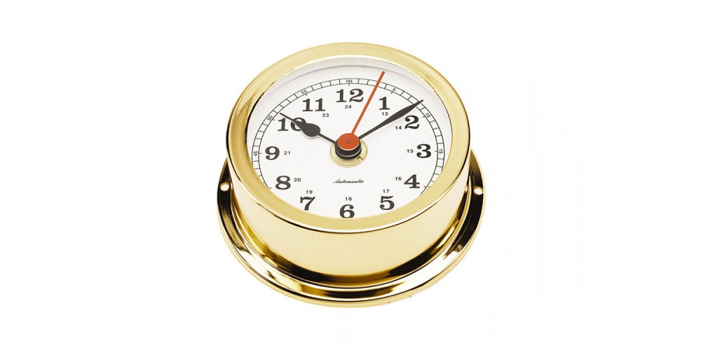 Golden Nautical Quartz Clock 95mm-R95D