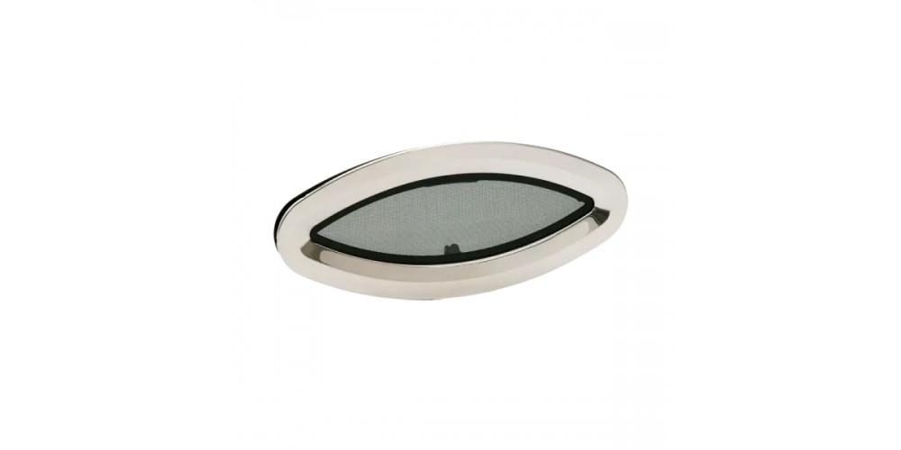 Bomar Oval Port Wht/Smk Lens Stainless Steel Ring
