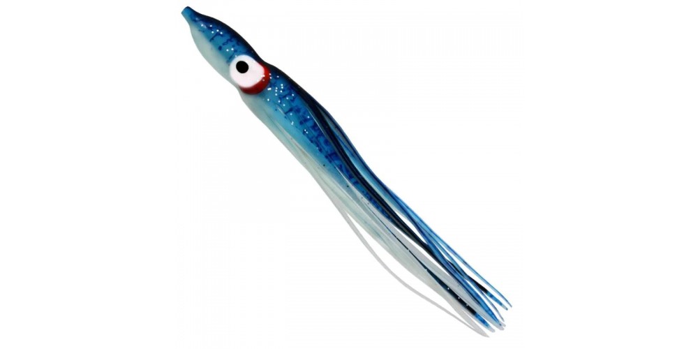 Gibbs Delta 4.5" Squid Rigged Blue/Glow Splatter Back
