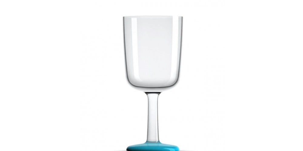 Palm Non Slip Forever Unbreakable Wine Glass Vivid Blue Base