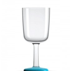 Palm Non Slip Forever Unbreakable Wine Glass Vivid Blue Base 