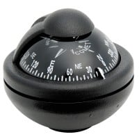 Riviera Bracket Mounted Magnetic Compass Black