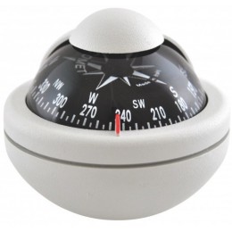 Riviera Bracket Mounted Magnetic Compass Grey
