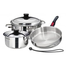 Magma 7 Pc Induction Compatible Nesting Cookware Set Stainless Steel