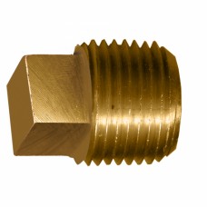Fairview Plug Square Head Brass 1/2