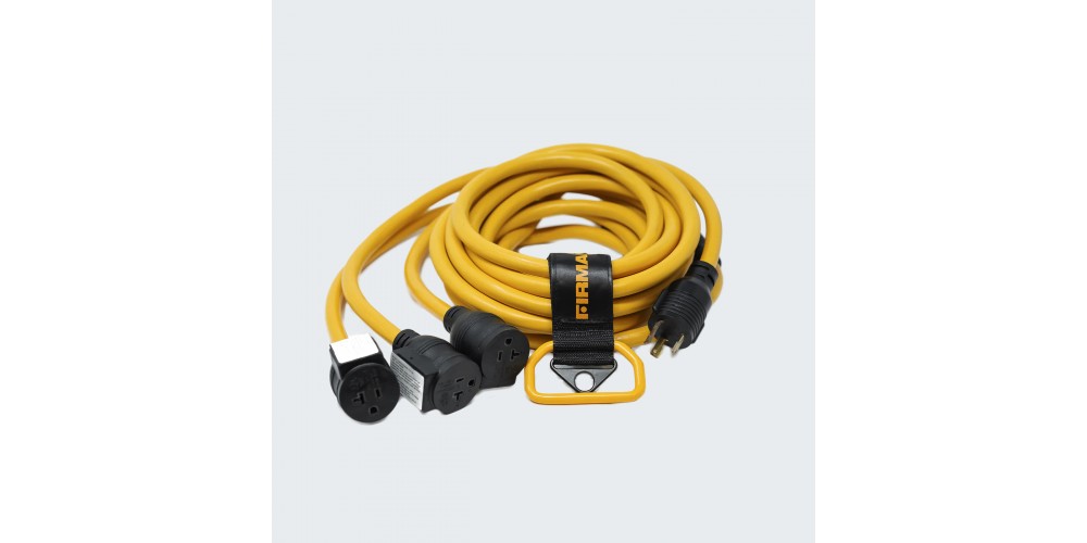 Firman 25' L5-30P to (3) 5-20R Power Cord w/ CB - 1105