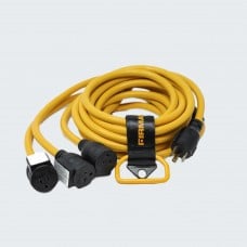 Firman 25' L5-30P to (3) 5-20R Power Cord w/ CB - 1105