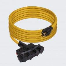 Firman 25' L14-30P to (4) 5-20W Power Cord w/ CB - 1120