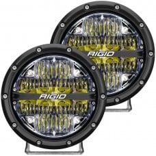 Rigid 360-Series 6" LED Off-Road Drive Optic w/ White Backlight Pair (Black) - 36204