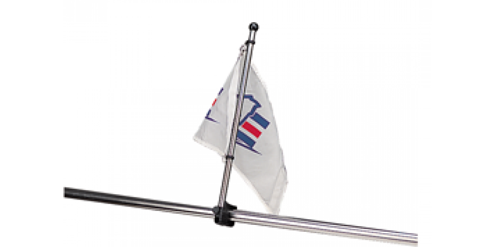 Seadog Holder Flag Pole Stainless Steel Rail Mount 17"