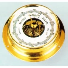 BAROMETER,"TEMPO" 2-3/4" DUAL SCALE BRS.PLT.